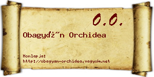 Obagyán Orchidea névjegykártya